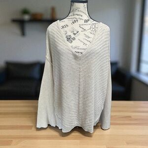 No Comment V-Neck Mix Knit Sweater